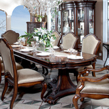 美式餐桌欧式实木餐桌椅组合家用饭桌子时尚创意高档餐厅家具定制