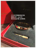 巴黎正品卡地亚Cartier专卖店代购 LOVE 玫瑰金4钻手镯 B6036016