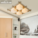 中式现代简约客厅实木吸顶灯日式创意艺术原木木质会议室卧室灯具