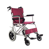 佛山超轻便折叠铝合金轮椅 老人便携式老年旅行代步推车免充气kq