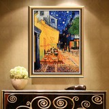 手绘油画卧室客大厅挂画装饰画咖啡馆《梵高-夜间的咖啡屋》