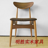 明胜实木家具美国白橡木实木餐椅日式实木餐椅健康环保餐椅可定制
