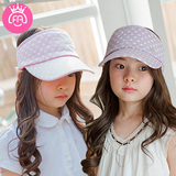 韩国FA儿童帽子夏女童宝宝空顶帽小孩遮阳帽2-4-8岁潮女童太阳帽