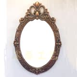 浴室镜子仿古镜挂壁镜欧式复古卫浴镜简约创意半身镜化妆镜