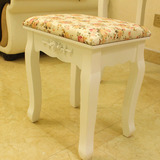 欧式化妆凳韩式田园白色矮凳简约实木钢琴凳坐凳 宜家梳妆台凳子