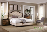 美式高档实木床小户型双人床欧式布艺床简约卧室婚床1.51.8米家具