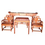 实木客厅餐桌八仙桌太师椅组合中堂四/六件套供桌长条案仿古家具