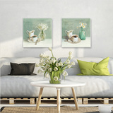 客厅装饰画现代简约有框画风景卧室书房挂画沙发背景墙简框画花卉