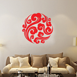 中国风祥云中式墙贴纸 客厅电视沙发背景装饰 玻璃橱窗门 家具贴
