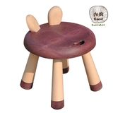 我的wood高档实木儿童凳子卡通宝宝学习凳圆凳木质可爱小凳子精品