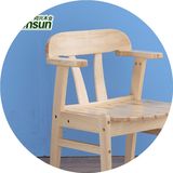 纯全实木电脑椅家用 松木餐椅扶手椅 现代简约办公椅靠背椅子特价
