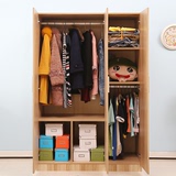 板式宜家简易儿童储物柜大小衣柜实木质组合单门2门3门4门衣柜