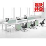 杭州现代简约职员员工办公桌可走线钢架工作位屏风隔断组合电脑桌