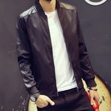 【品牌汇1】秋冬季外套韩版修身学生拼接夹克衫青少年潮流男外套