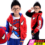 2015新款冬装儿童冬季套装童装男童中大童卫衣蜘蛛侠运动三件套
