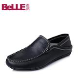 Belle/百丽男鞋春季专柜同款牛皮时尚男休闲鞋豆豆鞋男鞋3LQ01AM5
