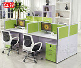 上海新款办公家具 时尚屏风隔断组合职员办公桌工L形2人4人员工位