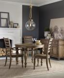 欧式客厅实木餐桌法式复古圆形餐桌美式实木仿古做旧风格橡木餐桌