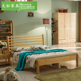 北欧芬兰松实木儿童单层床实木简约简易现代组装儿童床单双人床