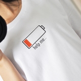 夏季纯棉黑白色T恤女短袖宽松韩国学生简约简单电池情侣装 定制