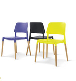 伊姆斯才子椅欧式设计师木头休闲塑料办公椅子餐椅创意咖啡椅简约