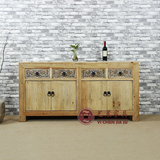 新中式家具 松木餐边柜 门厅柜 实木门柜 现代家用边柜 可定制