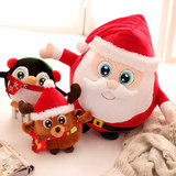圣诞老人麋鹿企鹅音乐公仔娃娃毛绒玩具圣诞节生日礼物女生包邮