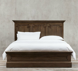 美式乡村实木床1.8米婚床 复古床欧式双人床雕花实木床北欧简约床