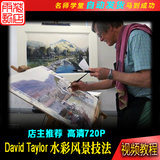 David Taylor 水彩风景技法示范视频教程/高清写生绘画教学