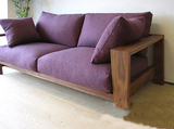纯实木沙发组合橡木简约北欧沙发客厅家具三人位原木布艺沙发
