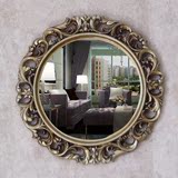 欧式古典精美雕花卫浴浴室化妆镜公主墙壁挂装饰镜子环保