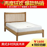 时新木业特价销售橡木双人床儿童床简约现代纯实木环保婚床直销