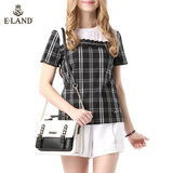 ELAND衣恋夏季新品女短袖衬衫EEYC52351M 专柜正品