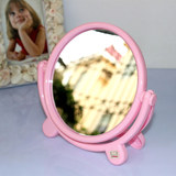 单面台面圆镜子 台式化妆镜高清 可旋转便携式梳妆镜 创意公主镜