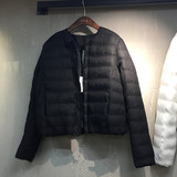 2015冬新款韩国2day棉服 纯色简约欧根纱短款长袖棉衣女外套