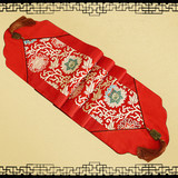 中式高档桌旗中国风古典桌布餐垫红木坐垫套 锦缎真丝可定做大号