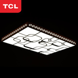 TCL照明正方形24W卧室房间45*45CM白色木边框LED现代温馨款吸顶灯
