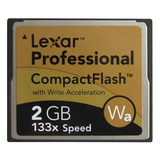 Lexar/雷克沙 CF卡 2GB/133X 佳能尼康老款相机卡 WA 高速广告机