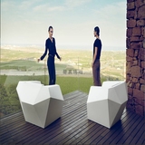 【碧晨腾越】玻璃钢独特高档时尚椅子|创意简约菱形玻璃钢休闲椅