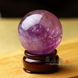 开光 纯天然紫水晶球摆件 天然水晶球 紫气东来 招财进宝