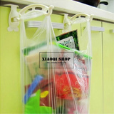 日本KM576 橱柜门后垃圾袋架折叠垃圾架手提袋塑料袋袋变垃圾桶