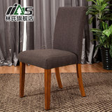 林氏家具中式家用靠背椅布艺餐椅时尚休闲椅餐厅软包椅子LA221