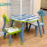 幼儿园宝宝卡通木质桌椅套装儿童书桌椅子组合小孩课桌写字桌