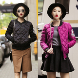薇尔2015冬季女装新款棉衣短款韩版修身显瘦棒球服夹克棉外套潮