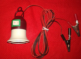 LED灯泡 电瓶夹子线  品字电瓶插头线 电瓶照明 E27螺口灯头线