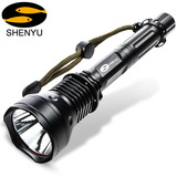 SHENYU 长款军强光手电筒可充电防身家用户外超亮led远射T6氙气灯