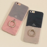 韩国拼色指环支架iphone6s手机壳苹果6splus全包软硅胶5.5s保护套