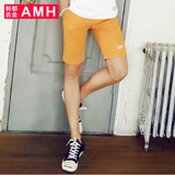 AMH男装韩版2016夏装新款修身直筒青年运动休闲裤短裤男QA6163燊