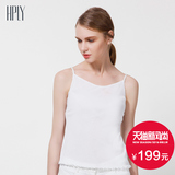 HPLY(荷比俪)2016春新款女装双层网纱蕾丝打底吊带衫