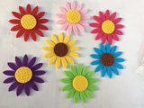 特价小学幼儿教室装饰环境布置墙贴立体无纺布向日葵太阳花朵系列